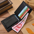 JINBAOLAI Genuine Leather Men Wallets Short Design ID Card Holder Waterproof Black Male Wallet Casual Top Quality Men Purse