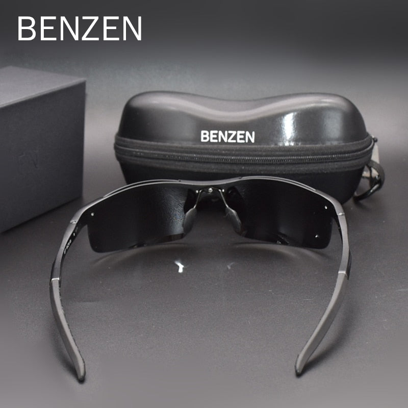 BENZEN Polarisierte Sonnenbrille für Herren Qualität Al-Mg Sport Sonnenbrille Herren UV-Schutz Outdoor Fahrerbrille Schutzbrille 9333