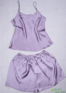 Women 100% Natural Silk 16 momme satin silk Camisole with Shorts Pajama Set Sleepwear M-2XL YM004