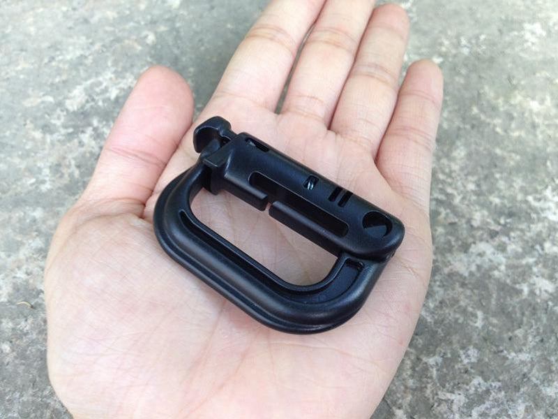 5PCS Grimloc Molle Carabiner D Locking Ring  Plastic Clip Snap Type Ring Buckle Carabiner Keychain ITW fastener Bag buckle