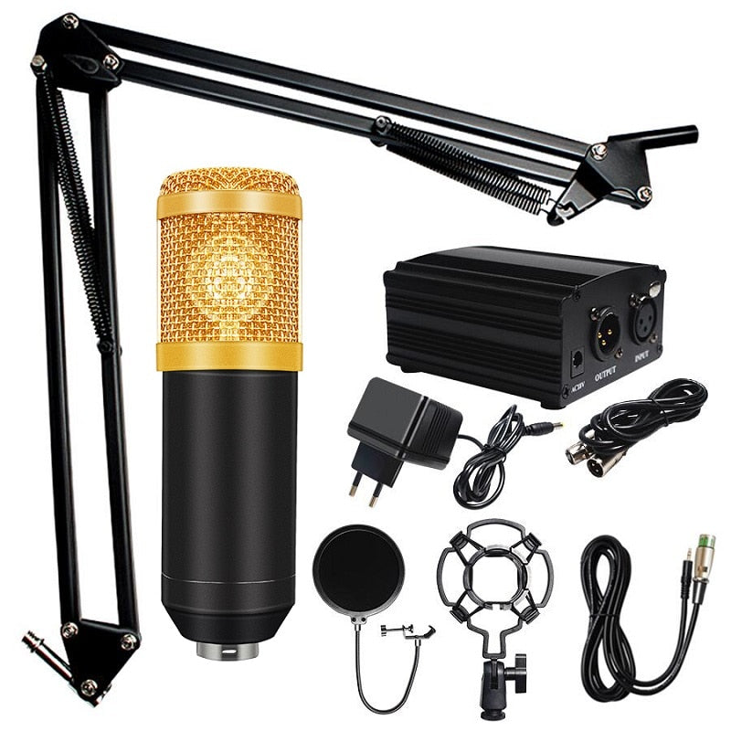 Professionelles Mikrofon BM 800 Karaoke-Mikrofon, Kondensatormikrofon-Kits, Bündelmikrofon für Computerstudioaufnahmen