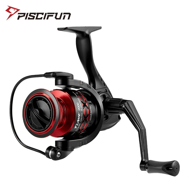 Piscifun Flame Spinning Reel Ultra Light Hollow Graphite Body X Shape 5.2:1 10 BB 9KG Max Drag 2000 3000 4000 5000 Fishing Reel