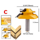 45 Degree Lock Miter Router Bit 6.35mm/8mm/12.7mm Shank Wood Tenon Milling Cutters For MDF Plywood Carpenter Woodworking Tools
