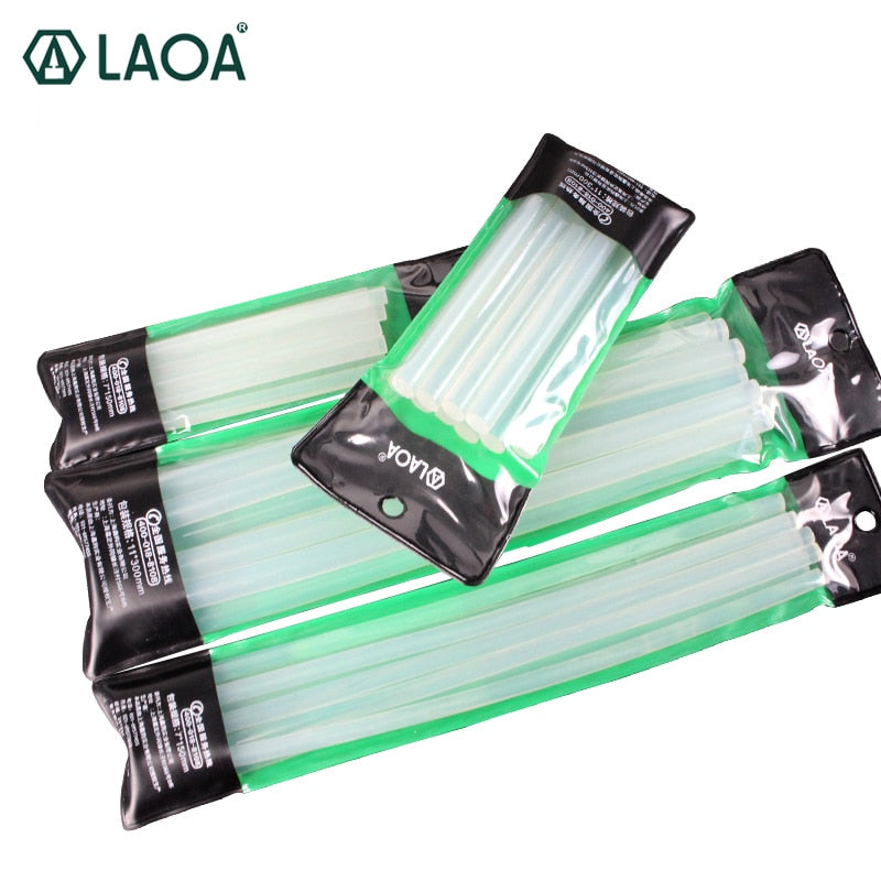 LAOA 50pcs Translucent  7mm/11mm Hot Melt Glue Sticks For Glue Gun Craft Album Tools