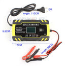 FOXSUR 12V 24V 8A Automatic Smart Battery Charger, 3-stage smart Battery Charger, Car Battery Charger for GEL WET AGM Battery