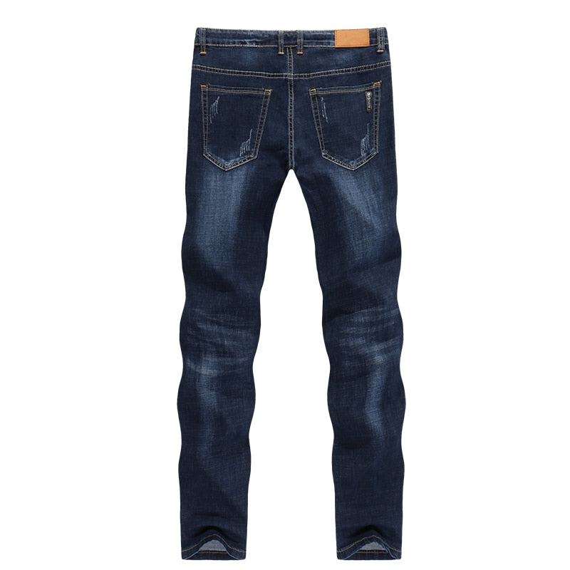 KSTUN Herren Jeans 2022 Sommer Jeanshose Slim Straight Dunkelblau Regular Fit Freizeit Lange Hose Berühmte Marke Jean Men Hombre