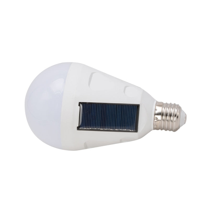 Wiederaufladbare LED-Glühbirne E27 LED Solarlampe 7W 12W 85V-265V Outdoor Notfall Solarbetriebene Birne Reise Angeln Camping Licht