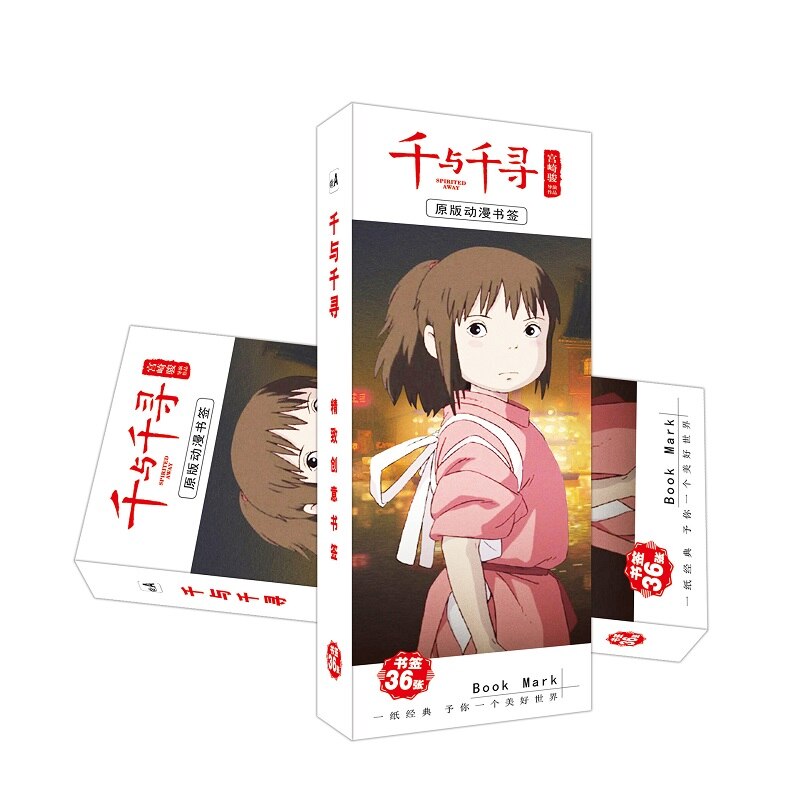 36 Teile/Set Miyazaki Hayao Spirited Away Anime Lesezeichen Figur Buchhalter Nachricht Karte Schreibwaren Lesezeichen