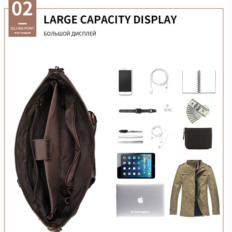 WESTAL Herren Aktentasche Herrentasche Echtes Leder Bürotaschen für Herren Laptoptasche Leder Aktentasche Herren Croco Design Computertaschen