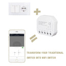 Tuya smart WiFi switch module turn your old switch into smart , compatible with alexa , google home ,IFTTT , timer switch module