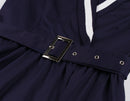 Big Size 4XL 3XL Autumn Women Retro Dress 50s 60s Vintage Rockabilly Swing Feminino Vestidos V Neck 3/4 Sleeves Midi Dresses