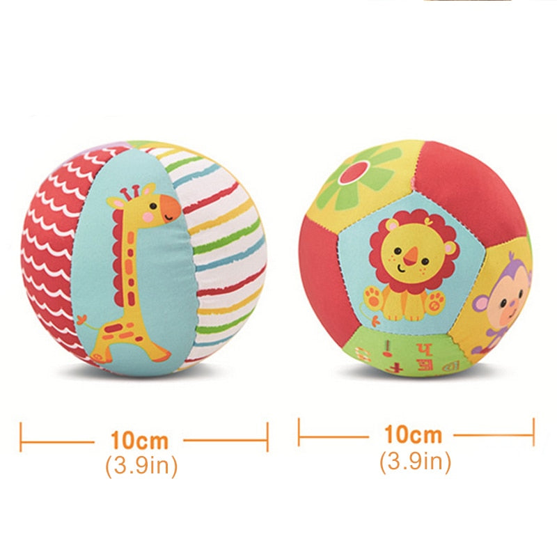 Babyspielzeug 0-12 Monate Tierkugel weicher Plüsch Babymobile Spielzeug mit Sound Babyrassel Bodybuilding Ball Neugeborenes Lernspielzeug