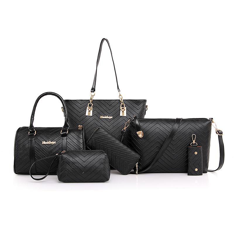 6 unids/set de bolsos compuestos para mujer, bolsos de hombro tipo bandolera para mujer, bolso de mano de lujo 2021, cartera de mano, bolso principal para mujer