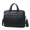 JEEP BULUO Men's Briefcase Bags For 13.3" Laptop Man Business Shoulder Bag Handbags High Quality Leather Office Black