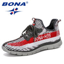 BONA New Summer Chaussure Homme Outdoor Men Running Shoes Mesh Sneakers Man Sport Shoes Walking Shoes Male Comfortable Shoe