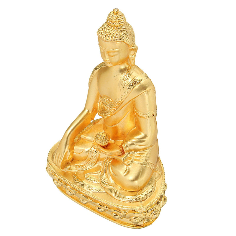 Estatua de Buda Shakyamuni de budismo tibetano de aleación estatua dorada 2,3x1,5x3,1''