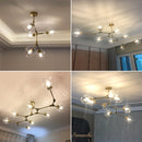 Vintage Loft Industrial Nordic Chandelier For Dining Kitchen Stair Black/gold Suspension Luminaire Modern Chandelier Lighting