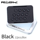 RISK 12PCS M5*10MM Bike Disc Brake Rotor Fixing Bolts TC4 Titanium Bicycle MTB Bike Ultralight Brake Screw Cycling Accessories
