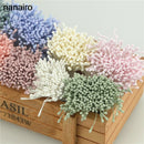 400 Uds 1,5mm cabezas Mini flor estambre pistilo boda decoración Scrapbooking DIY tarjetas artificiales pasteles flores Accesorios