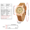 Maple Wood Watch Women watches Luminous Needle ladies Dress clock leather band Casual Quartz Wristwatch Luxury relogio femininos
