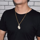 Boxing Gloves Pendant Necklace & Pendant Gold Color Iced Cubic Zircon Men's Hip Hop Jewelry