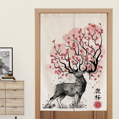 Japanese Style door curtain feng shui bedroom fabric screen bathroom toilet dressing fitting room restaurant decorative curtain