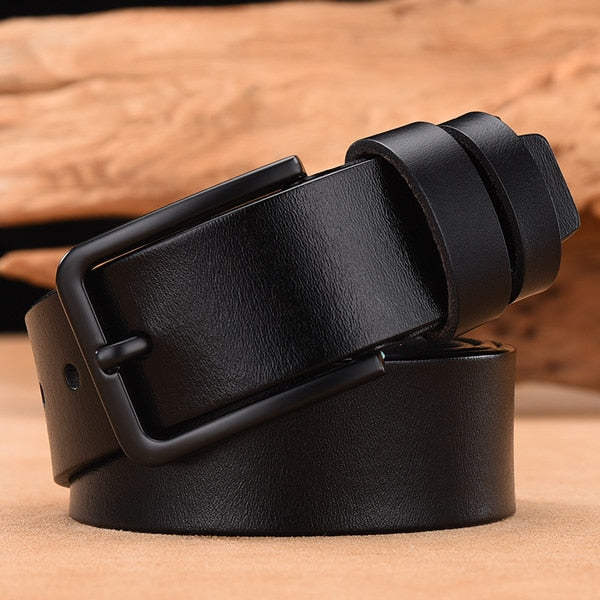 DWTS cow genuine leather luxury strap male belts for men new fashion classice vintage pin buckle leather belt male  belt men