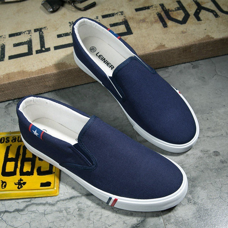 Men Canvas Shoes Simple Casual Mens Loafers 2019 Autumn High Quality Anti-Slip Comfortable Vulcanized Shoes Man Flats Size 35-47