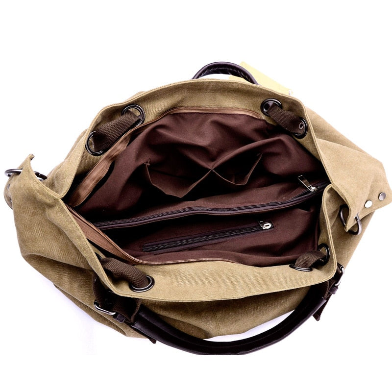 Frauen Canvas Messenger Bags Weibliche Umhängetaschen Solide Umhängetasche Mode Lässig Designer Weibliche Handtasche Große Kapazität Tote