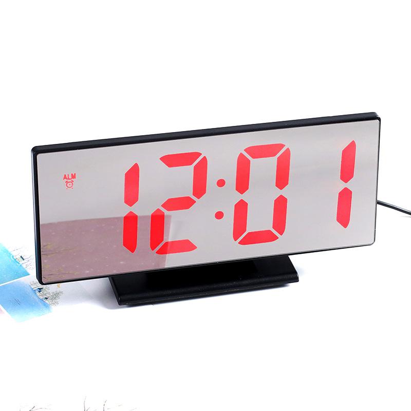 LED Mirror Digital Alarm Clock Electronic Watch Table Desktop Alarm Clocks Multifunction Snooze Night Large LED Display Gift