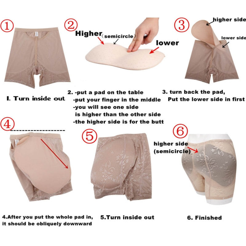 Miss Moly Invisible Butt Lifter Booty Hip Enhancer Body Shaper acolchado Panty Push Up Bottom Shapewear Mujer Modelado Bragas