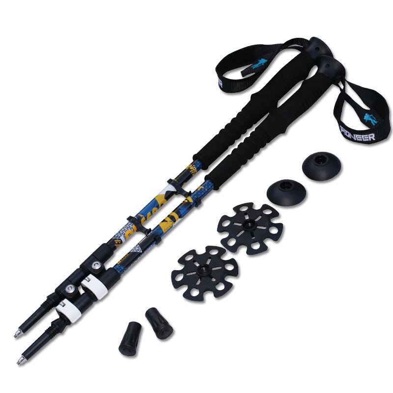 2Pcs/Lot 240g/Pcs Trek poles Nordic Walking Poles Telescopic Alpenstock Aluminum Alloy Shooting Walking Stick Crutch Senderismo