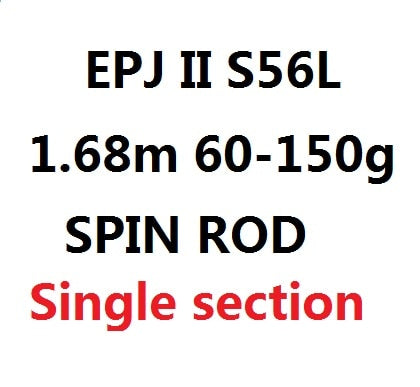 ECOODA EPJ II Full Fuji Parts Single Section 1,6 m/1,68 m/1,52 m Spinning/Casting Rod Corss Carbon Boat Rod Jigging Rod