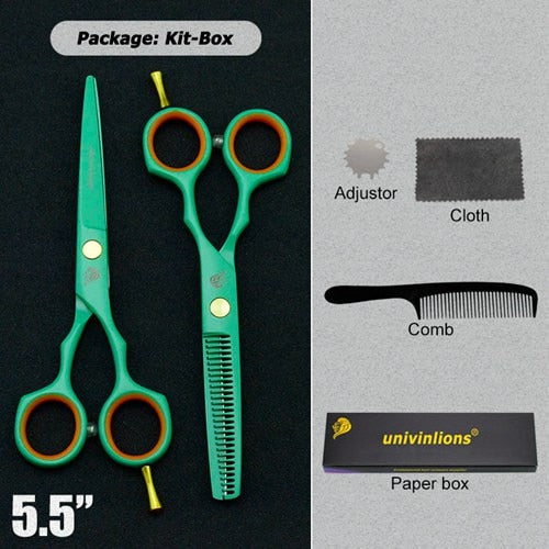 Tijeras de pelo negro de 5,5 ", tijeras de afeitar, tijeras calientes, diseños de corte de pelo, herramientas de peluquería baratas, cortadora de pelo, tijeras para niños