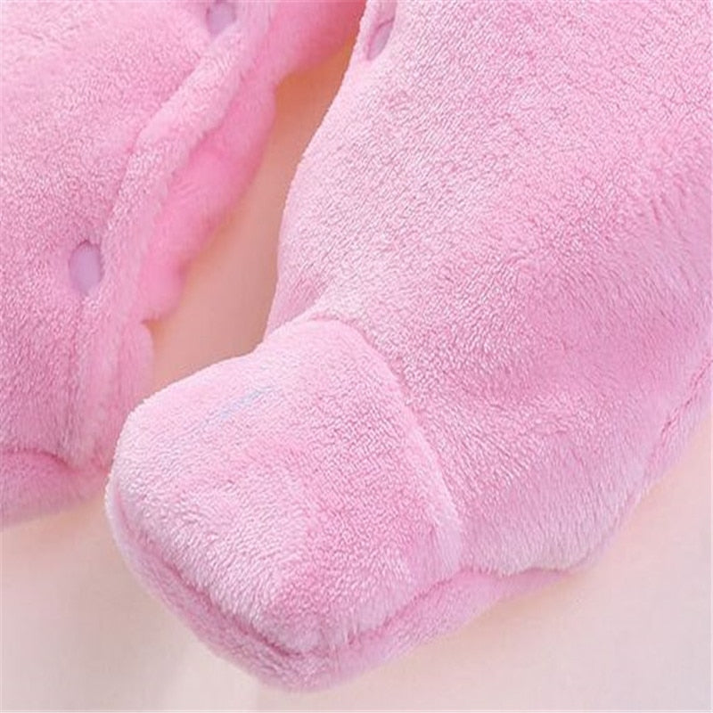 Newborn Baby Girl Clothes 0-3 months Winter Thick Warm Baby Footies Cotton Infant Kid&