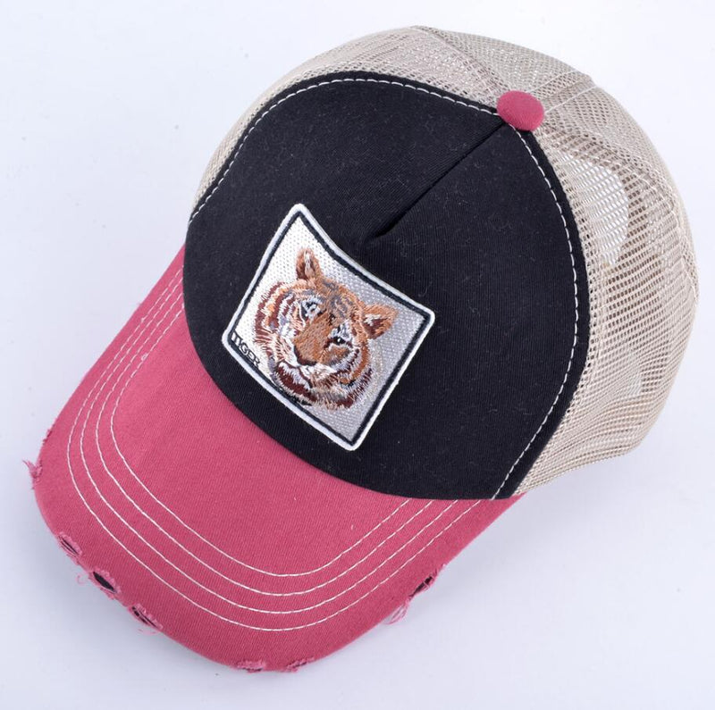 Snapback Hip Hop Trucker Hats For Men Breathable Mesh Bones Summer Tiger Baseball Caps Women Patch Drake Casquette Gorras Hombre