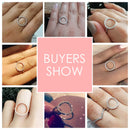 Moda clásica ahueca hacia fuera el aro blanco brillante y anillo de rosa joyería de circonia cúbica anillos de plata esterlina 925 sólidos reales