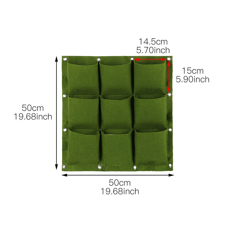 Wall Hanging Planting Bags 24 Size Pockets Green Grow Bag Planter Vertical Garden Vegetable Living Bonsai Bag Flower Home Supply