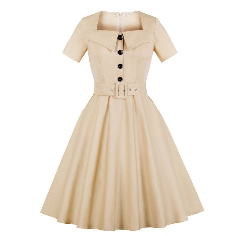 S-4XL vestido de verano de talla grande 2022 vestido Vintage Rockabilly Jurken 50s Retro Big Swing Pinup mujeres Audrey Hepburn vestido Vestidos