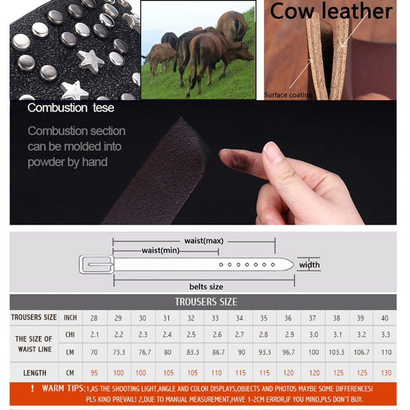 COOLERFIRE Hot New Sale High Quality Luxury Rivet Inlay Ancient Belt For Women Pin Buckle Waist  Women Belt LB021