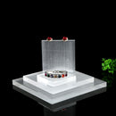 Square Solid Acrylic Display Stand Cabinet Shop Retail Jewellery Watch Art Counter Display Riser Block Clear Black Frosted White