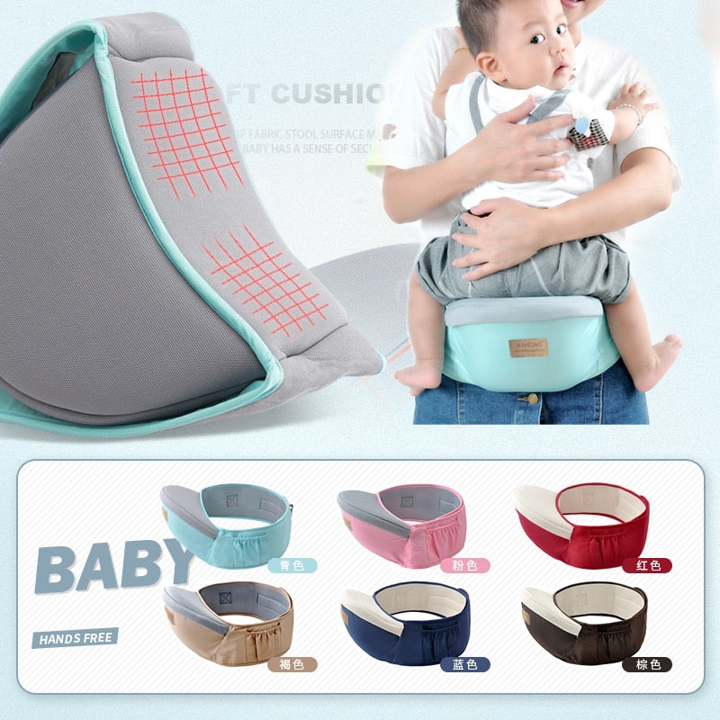 Portabebés, taburete de cintura, andadores, cabestrillo para bebé, cinturón de cintura, mochila, cinturón de asiento, asiento de cadera ajustable para niños
