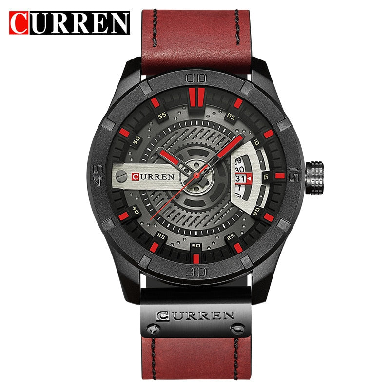 CURREN, moda novedosa, relojes creativos, reloj de pulsera deportivo de cuarzo militar informal, fecha de visualización, reloj Masculino, reloj Hodinky Masculino