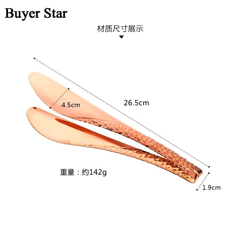 Edelstahl Brot Lebensmittelzange Küchenutensilien Buffet Kochwerkzeug Brotklammer Gebäckklemme Grillzange Stahl Servierwerkzeuge
