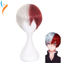 Anime My Hero Academia Boku no Hiro Akademia Shoto Todoroki Shouto Weiß Und Rot Cosplay Perücke+Perückenkappe