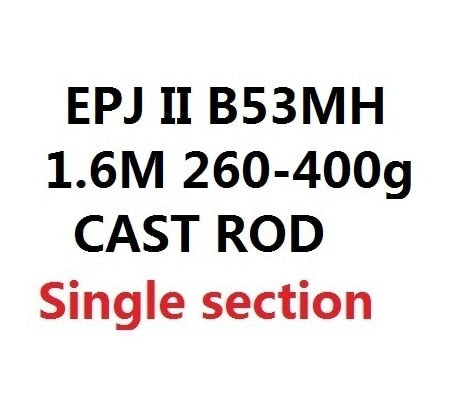 ECOODA EPJ II Full Fuji Parts Single Section 1.6m/1.68m/1.52m  Spinning/Casting Rod  Corss Carbon Boat Rod Jigging Rod