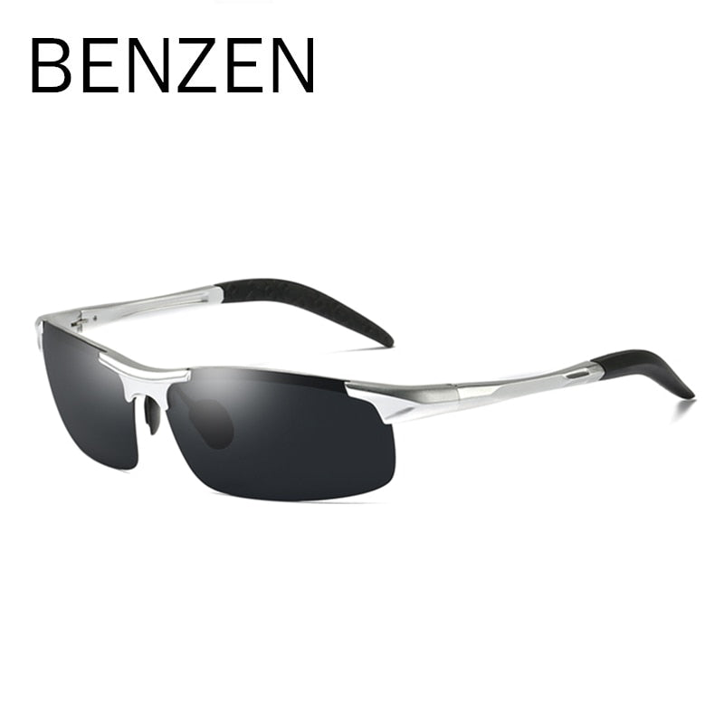 BENZEN Polarized Sunglasses For Men Quality Al-Mg Sports Sun Glasses Male UV Protection Outdoor Driver Glasses Goggles 9333