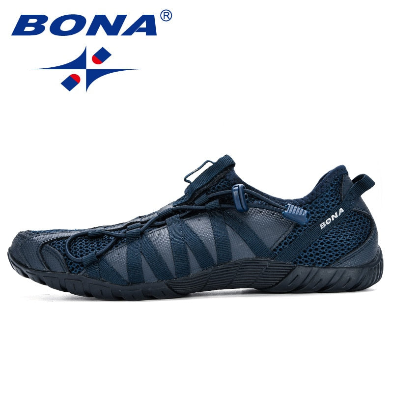 BONA New Popular Casual Shoes Men Lac-up Lightweight Comfortable Breathable Walking Sneakers Man Tenis Feminino Zapatos