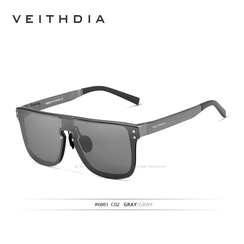 VEITHDIA Men Sunglasses Brand Fashion Retro Aluminum Polarized UV400 Lens Vintage Eyewear Accessories Sun Glasses For Male V6881