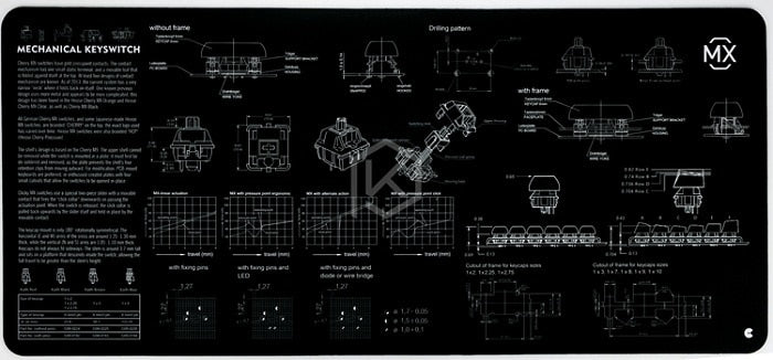 Mechanischer Tastaturschalter Mousepad Kirsche 900 400 4 mm nicht genähte Kanten Weich/Gummi Hohe Qualität